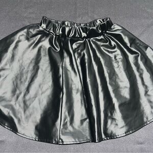 Black Faux Leather Skirt